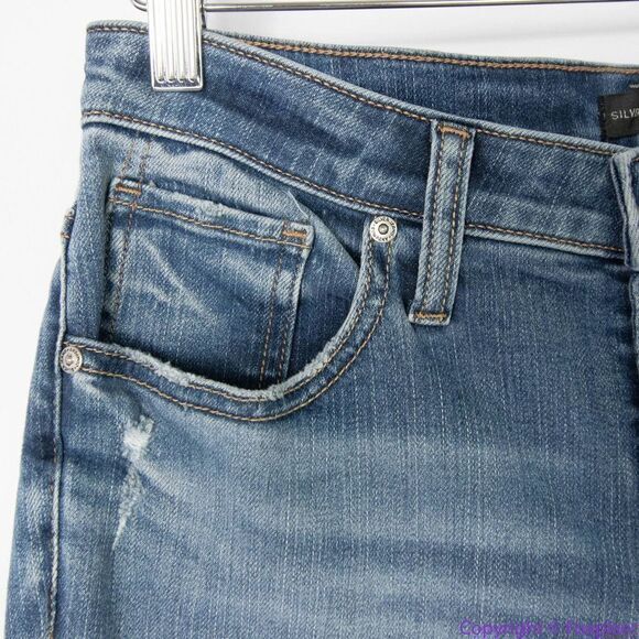 NEW Silver‎ Jeans Co. Women's Beau Mid Rise Slim Leg Jeans, 28 - Picture 16 of 16